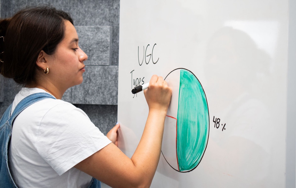 stratégies éducatives sur un tableau blanc