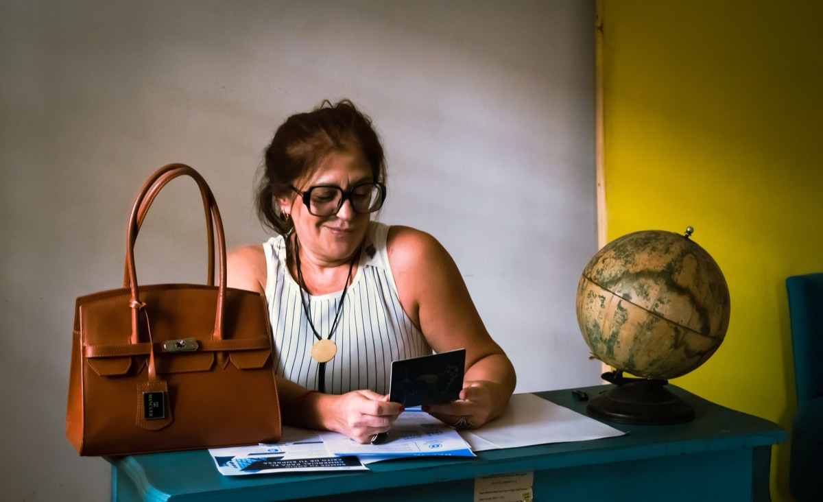 Consulate office with document check