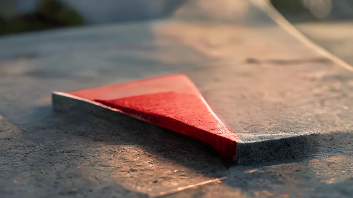 A wedge-shaped object used to stabilize goal posts in sports.